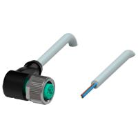 Kablage med honkontakt, M12, 4-pol, PVC