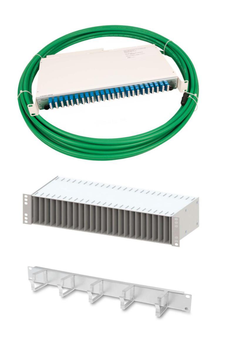 Förkontakterad ODF-sats med magasin och trådledare - ODF FÖRKONTAKTERAD MED MAGASIN INKL 19 FRONTKIT