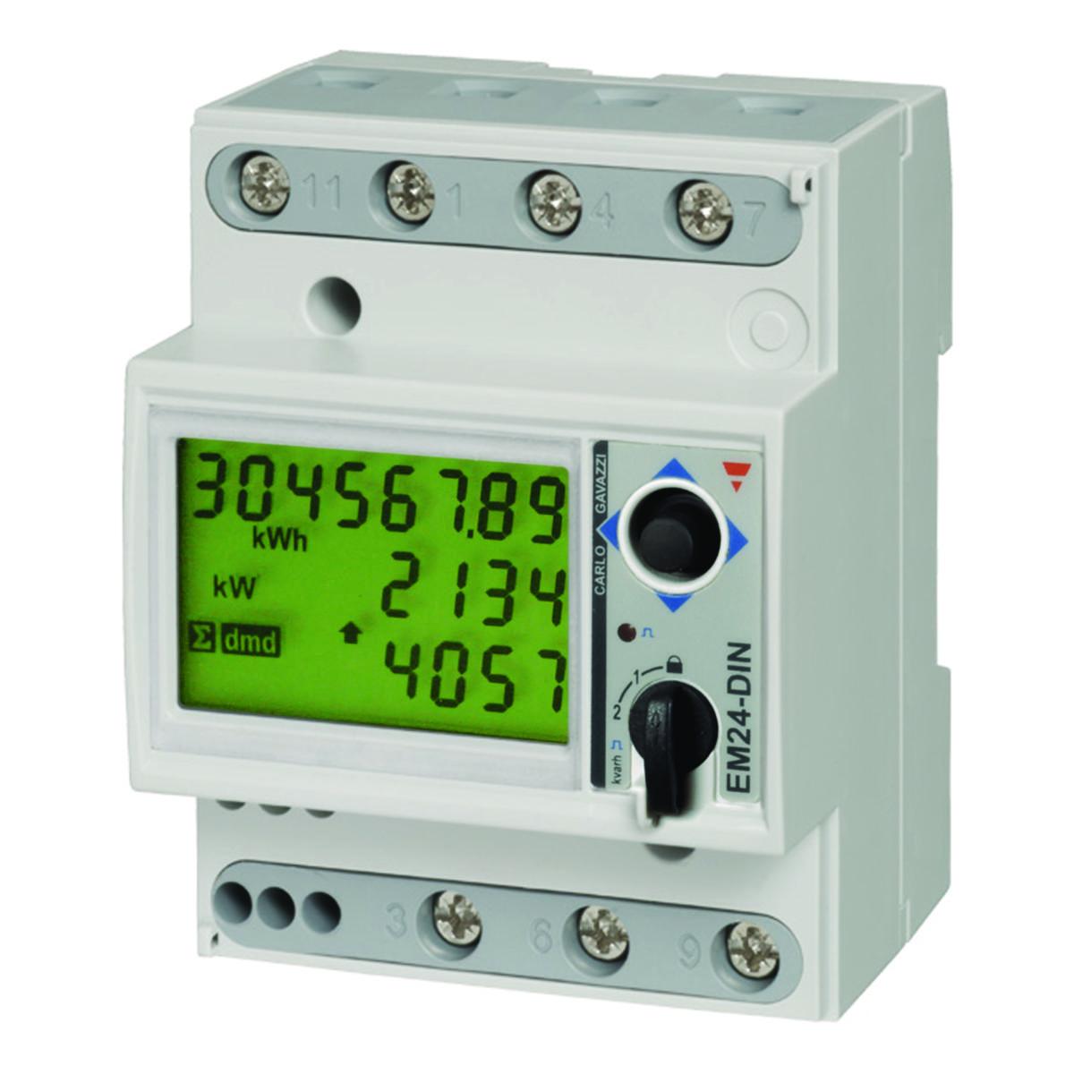 Elmätare för debiteringsmätning EM24 DIN Modbus - ELMÄTARE 65A-400V/3DI/RS485 MID 65A MED MODBUS