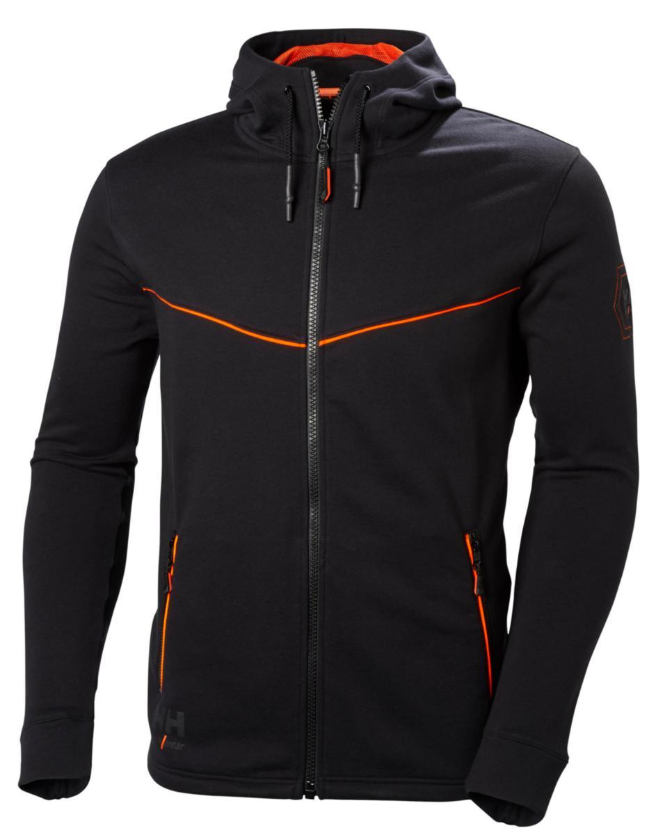 Huvtröja Helly Hansen Chelsea Evo 79197 - HUVTRÖJA HH 79197-990 CHELSEA EVO HELZIP SVART STL L