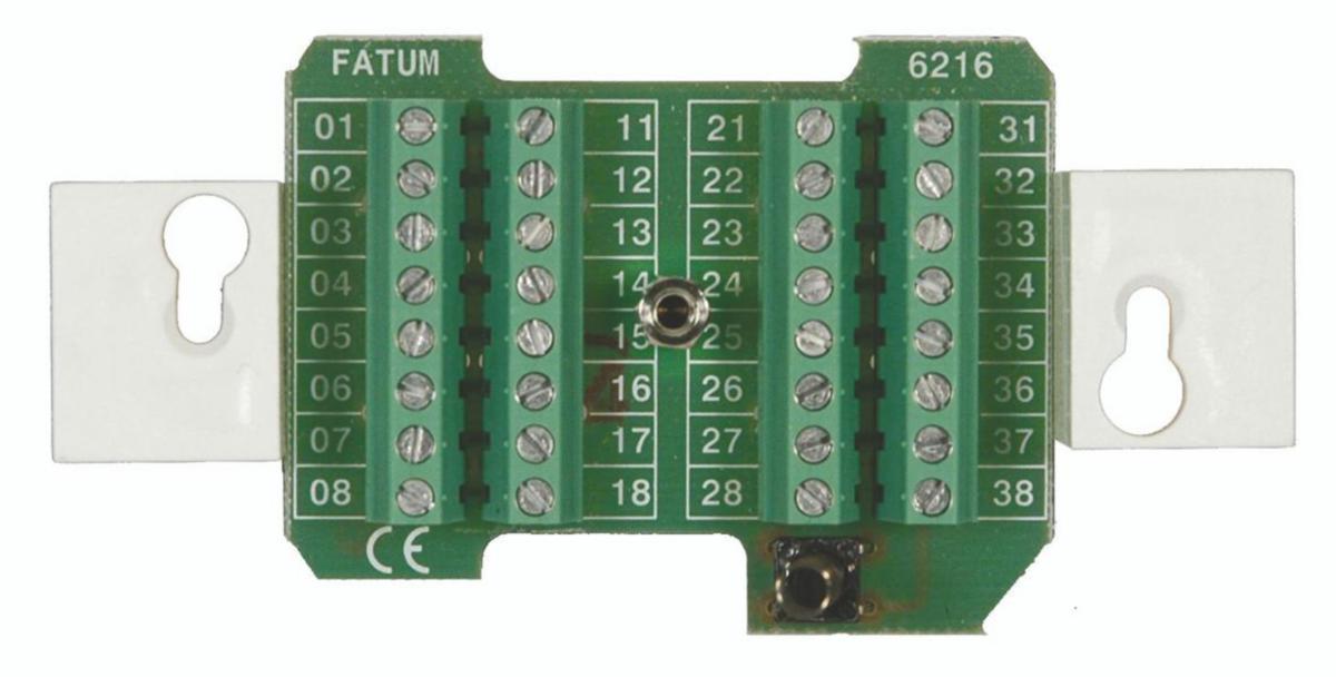 Larmplint 16-par för apparatdosa med sabotagekontakt - LARMBOX 16p K-DOSA SKRUV/SKRUV Fatum Infälld
