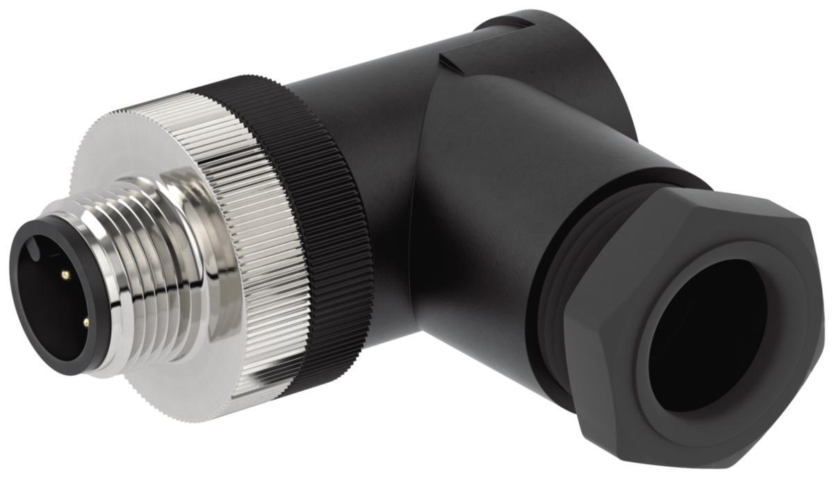 Kontakt V-serien - KONTAKT M12 4POL VINKLAD HANE V1S-W