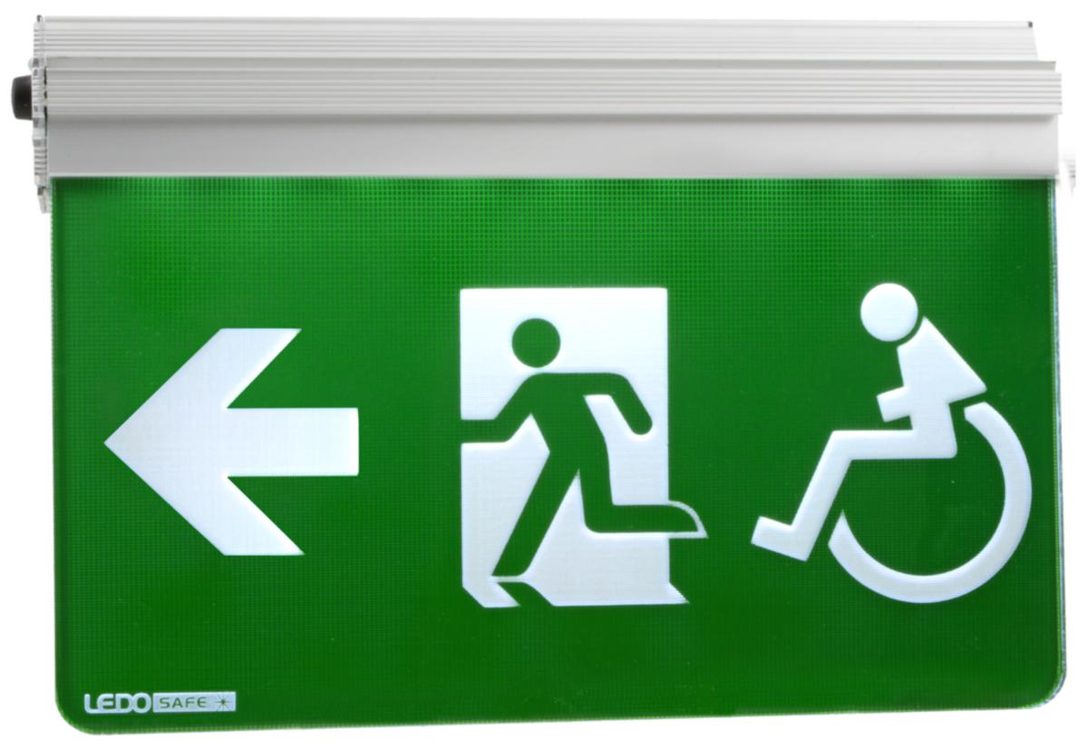 Hänvisningsarmatur LedoSafe 20m - NÖDBE 20M ENKEL VÄ RULL LEDOSAFE