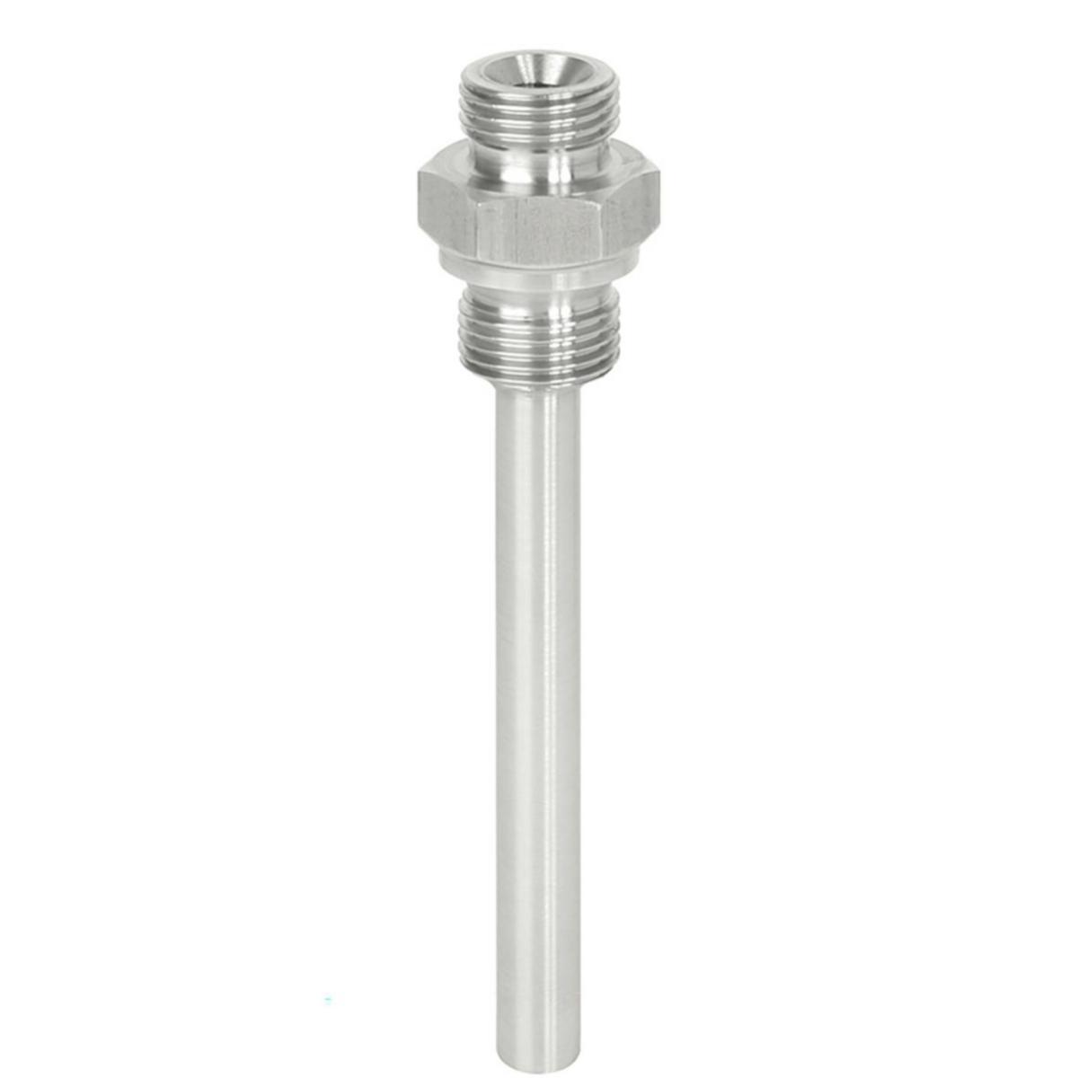 Sammanfogad skyddsficka TW45-G med utvändig anslutning M18x1,5 för tempgivare eller glastermometer. - SKYDDSFICKA SAMMANFOGAD G1/2 TW45-G SYRAF. U1 63X8,2 MM