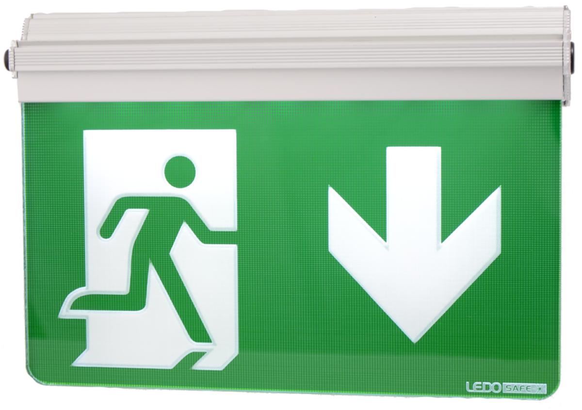 Hänvisningsarmatur LedoSafe 40m - NÖDBE 40M DUBBEL NER LEDOSAFE