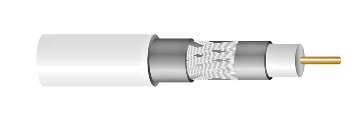 Koaxialkabel RG-59T A/LSNH Dca (0,8/3,6) tr-skärm vit, Televes - RG59T 0.8/3.6 DCA A/LSNH 4151221K