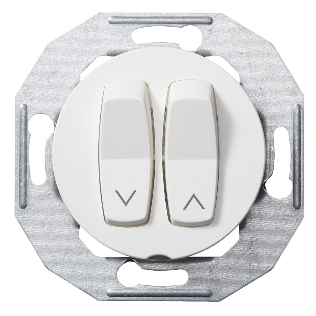 Blinds switch 16A 230V without frame, Renova - PUSH BUTTON JALUSI WHITE KOMPLETTERA MED VALFRI RAM