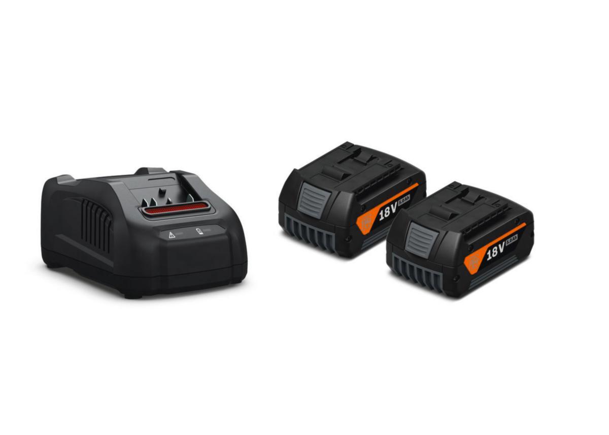 Batterisats Fein ProCORE 18V 2x5 Ah - BATTERISATS FEIN PROCORE 18V 2 PROCORE 18V 5AH & 1 LAD