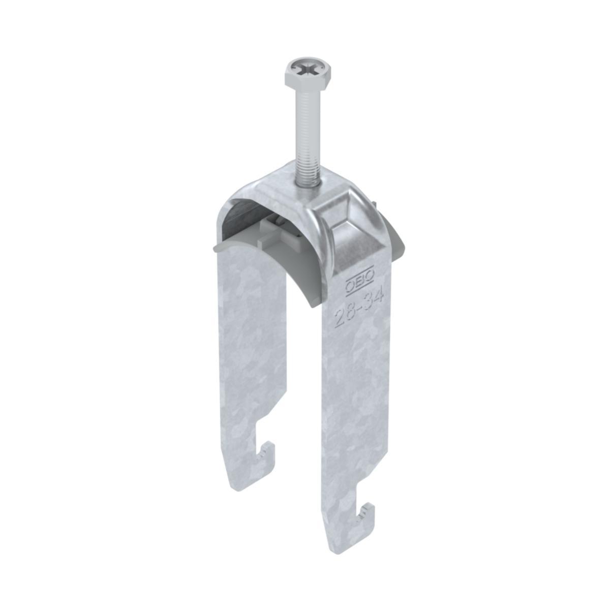 Kabelhållare VFZ dubbel med plastmellanlägg U-profil - KABELHÅLLARE 28-34MM VFZ P U2 BS-U2-K-34 FT