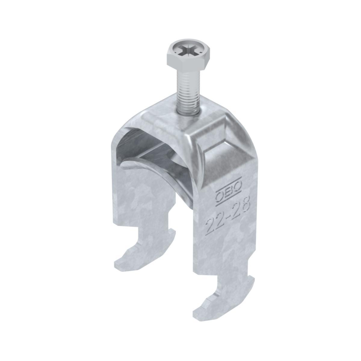 Kabelhållare VFZ enkel med metallmellanlägg H-profil - KABELHÅLLARE 22-28MM VFZ M H1 BS-H1-M-28 FT