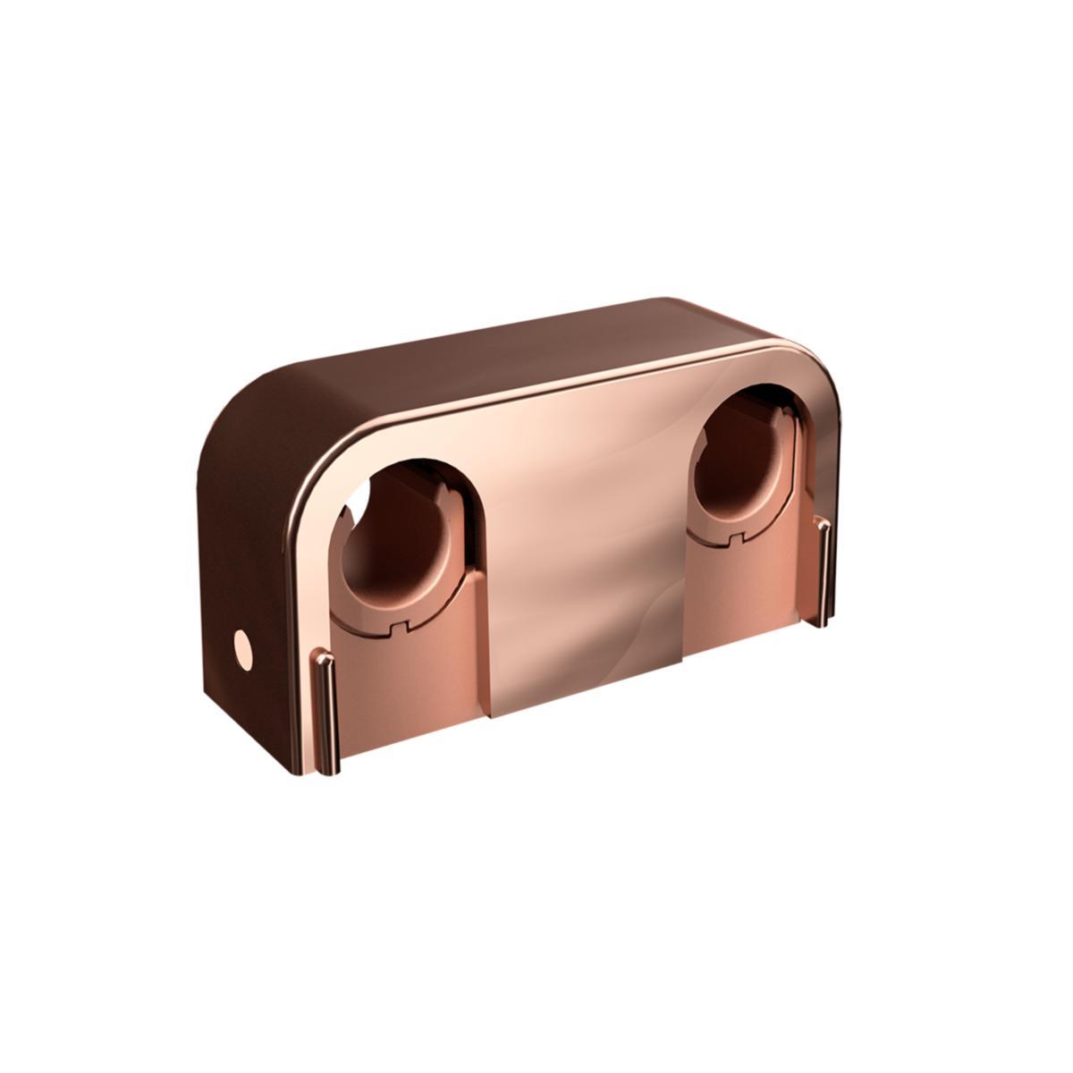 Pipe clamp Falu Snap Copper, Faluplast - DOUBLE PIPE CLIP 12/15MM 40CC COPPER