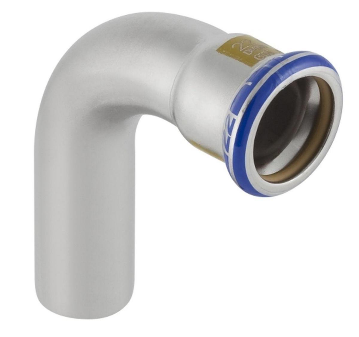 Böj 90° med 1 muff, rostfritt för gas, Mapress - 15 BÖJ 90GR 1MUFF MPF ROSTFRITT GAS