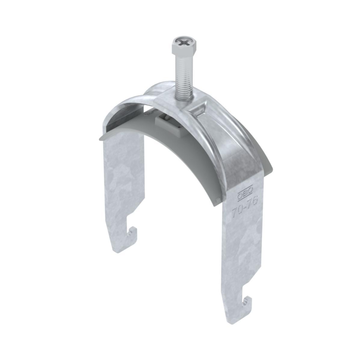 Kabelhållare VFZ enkel med plast U-profil - KABELHÅLLARE U1 70-76MM VFZ BS-U1-K-76 FT