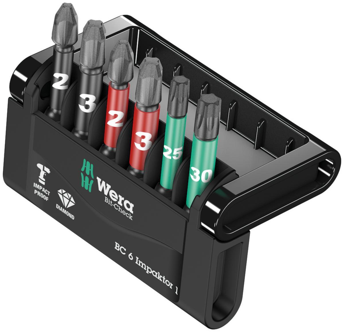 Bit set wera bit-check 6 - BIT SET WERA BIT-CHECK 6 IMPAKTOR 1 6ST 50MM BITS