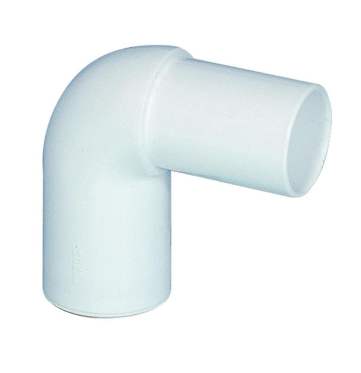 Bend 90°, insertion/smooth end, PP, Purus - 32/90° BEND WHITE PLUG-IN/ SMOOTH END, PURUS