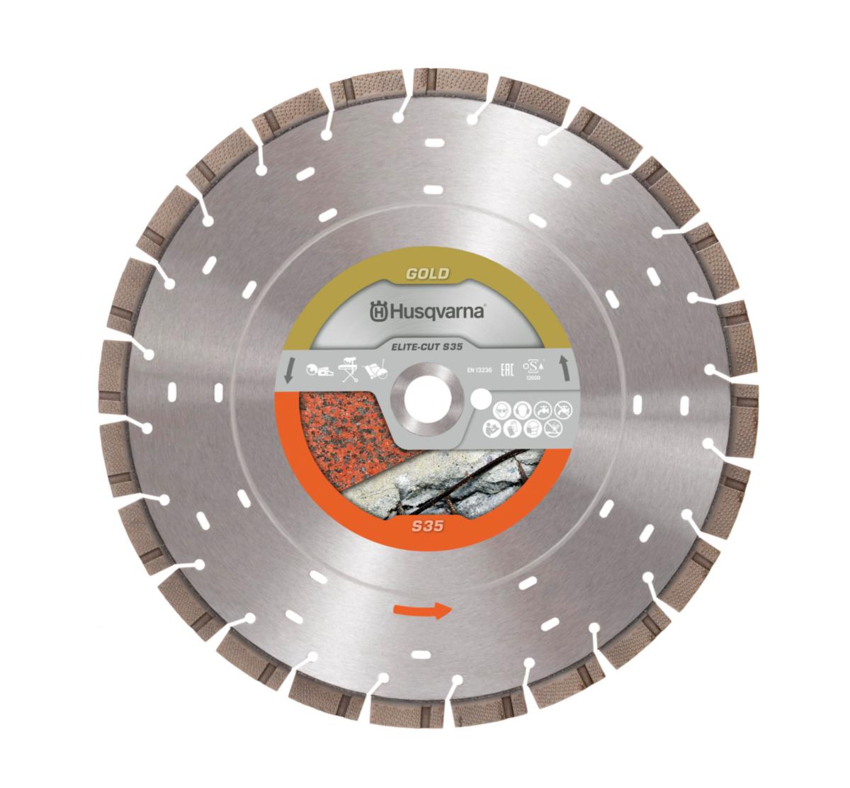 Diamond Blade Husqvarna Elite-Cut S35 EXO-GRIT™ - DIAMO. BLADE HUSQVARNA S35 350 ELITECUT GRANITE 15 25.4/20