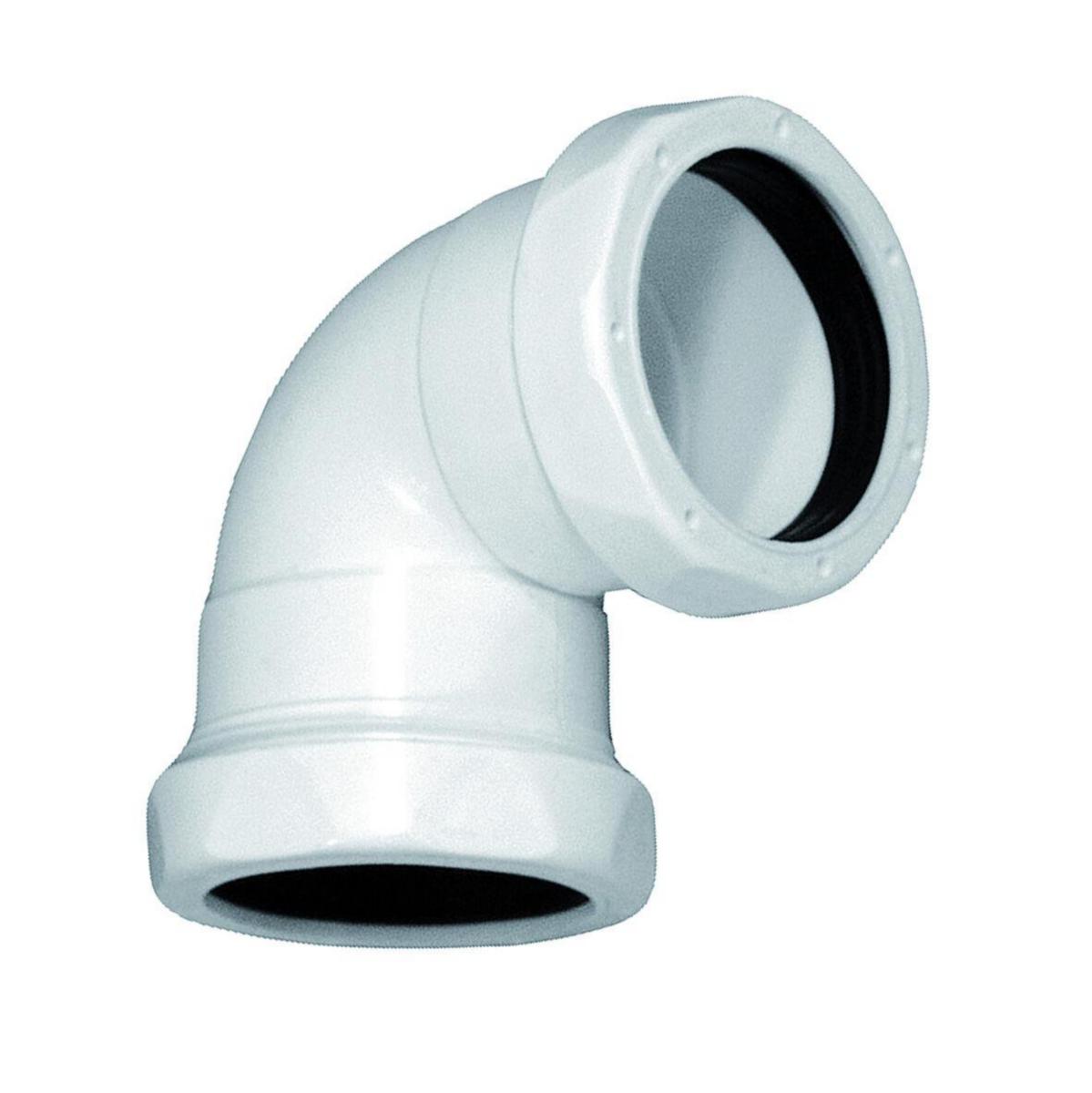 Coupling/coupling 90° for outlet pipes, Purus - 32/90° BEND FOR GLUING WHITE, PURUS