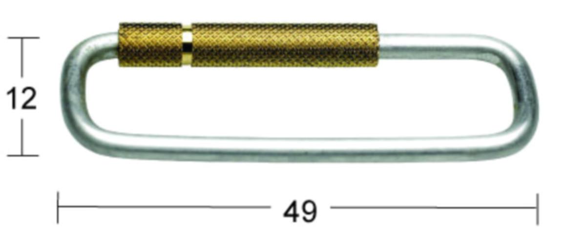 Key Ring ALU - KEY RING A60 ALU 50MM BLUE F100