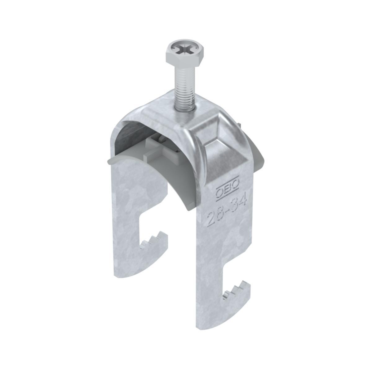 Kabelhållare VFZ enkel med metallmellanlägg F-profil - KABELHÅLLARE 28-34MM VFZ P F1 BS-F1-K-34 FT