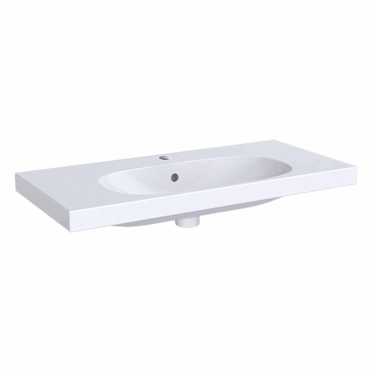 Washbasin Acanto compact, Geberit - GEBERIT ACANTO WASHBASIN COMP. B=90.T=42.2.M.FÖRV.YTA VIT