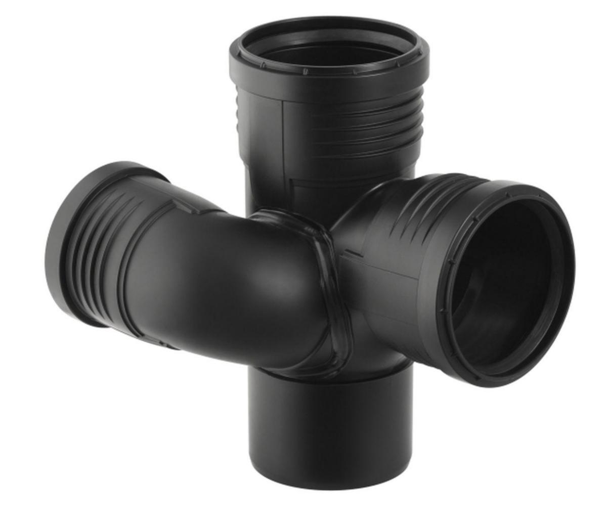 Schaktgrenrör dubbelt höger Silent PP, Geberit - SCHAKTFÖRGRENING 87.5° 110X75 SILENT PP. GEBERIT