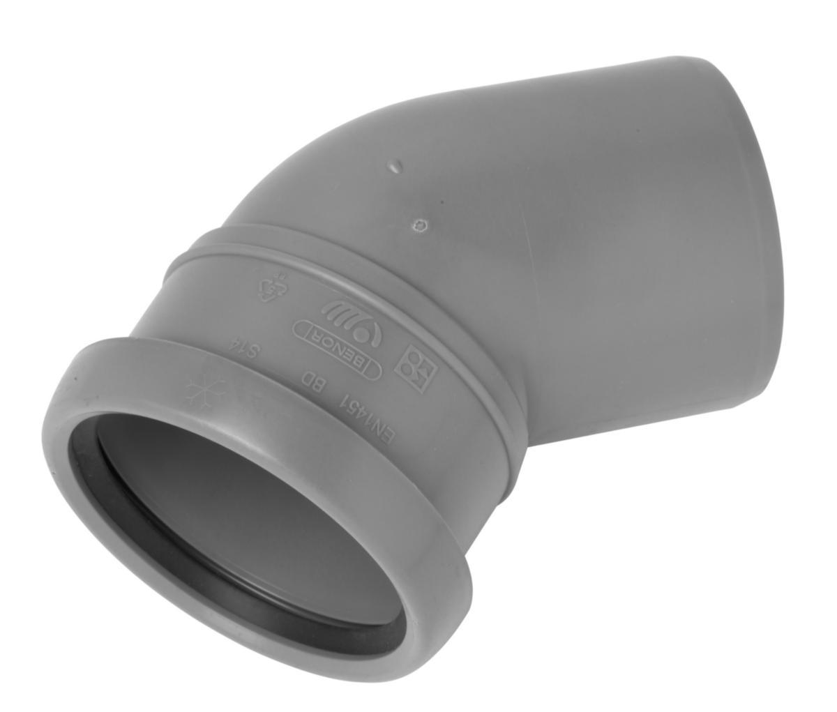 Böj med en muff 45°, PP/HT, Nordic Pipelife - 75X45GR PP BÖJ NORDIC. PIPELIFE