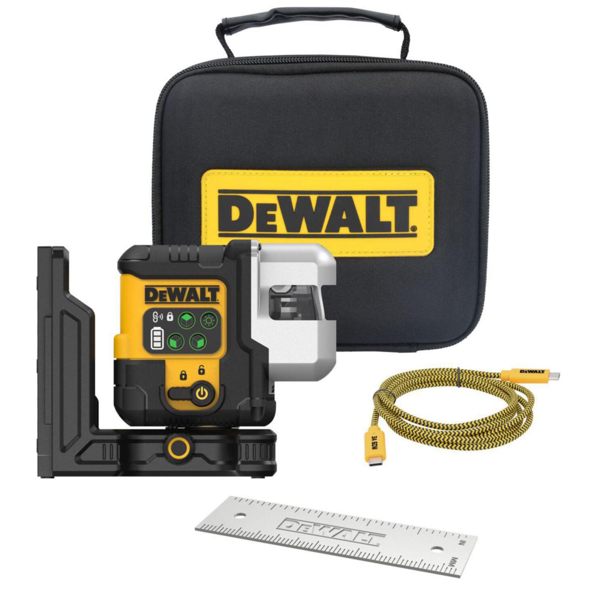 Krysslinjelaser DEWALT DCLE14301GB - KRYSSLINJELASER DEWALT DCLE14301GB-XJ USB-C 3 X 180