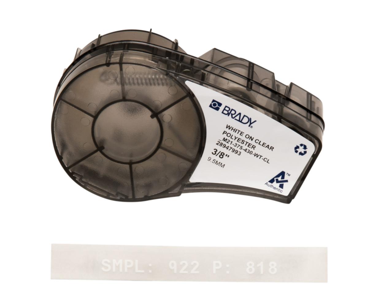 Polyestertejp Brady M21 - TEJP M21-375-430-WT-CL