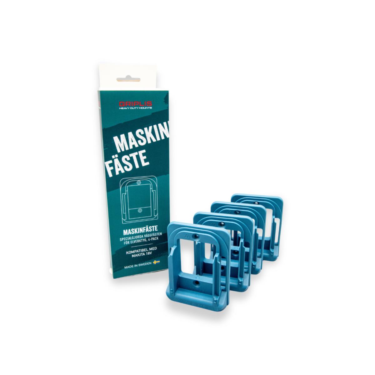 Maskinfäste GRIPLIS - MASKINFÄSTE GRIPLIS MAKITA 18V 4-PACK TURKOS