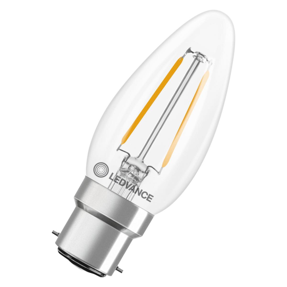 LED-lampa Performance, Kron, Filament, ej dimbar - LED KRON 25 KLAR 827 B22D 4099854466175