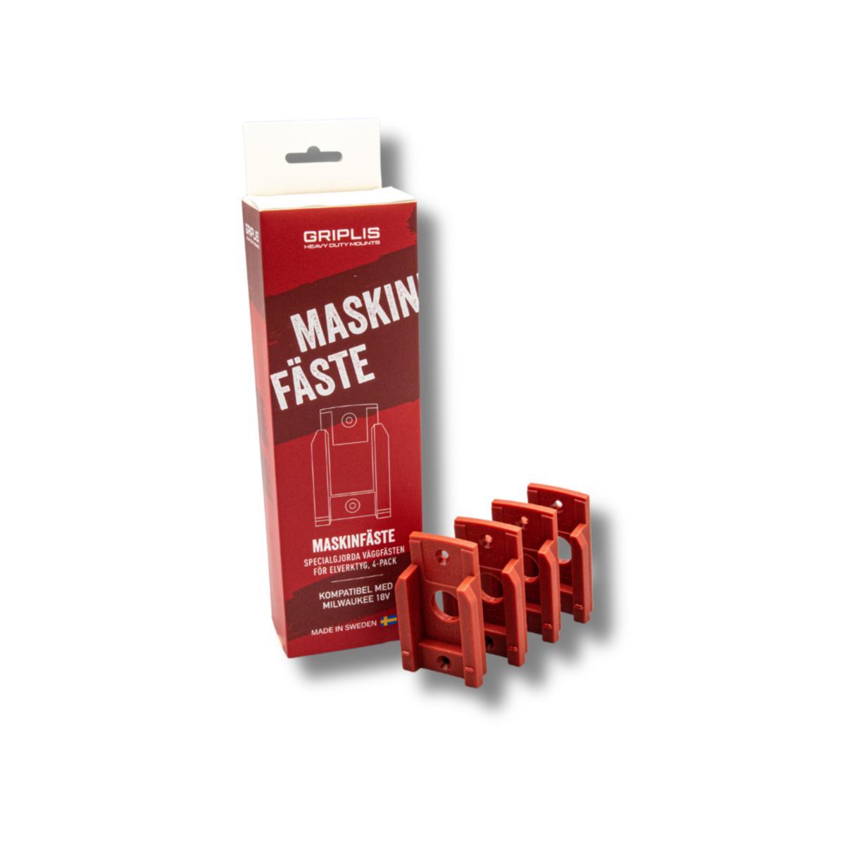 Tool mount Griplis - TOOL MOUNT GRIPLIS MILWAUKEE 18V 4-PCS RED
