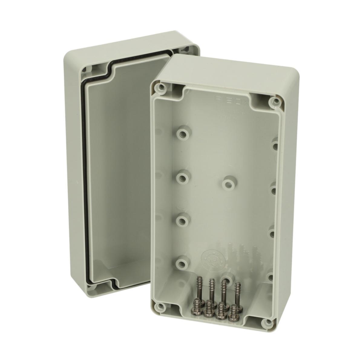 Apparatlåda Euronord PC, Polykarbonat grått lock - APP.LÅDA PC 081607 EURONORM-II IP67/IP66