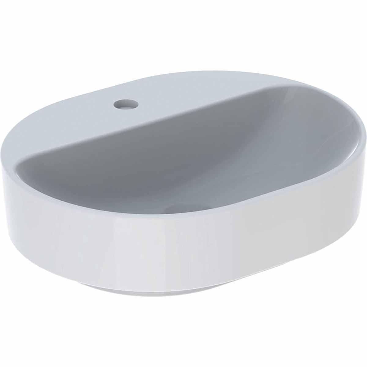 Tvättställ VariForm elliptiskt, Geberit - GEBERIT VARIFORM TVÄTTSTÄLL ELLIPTISKT.B=50.T=40.VIT M.HÅL