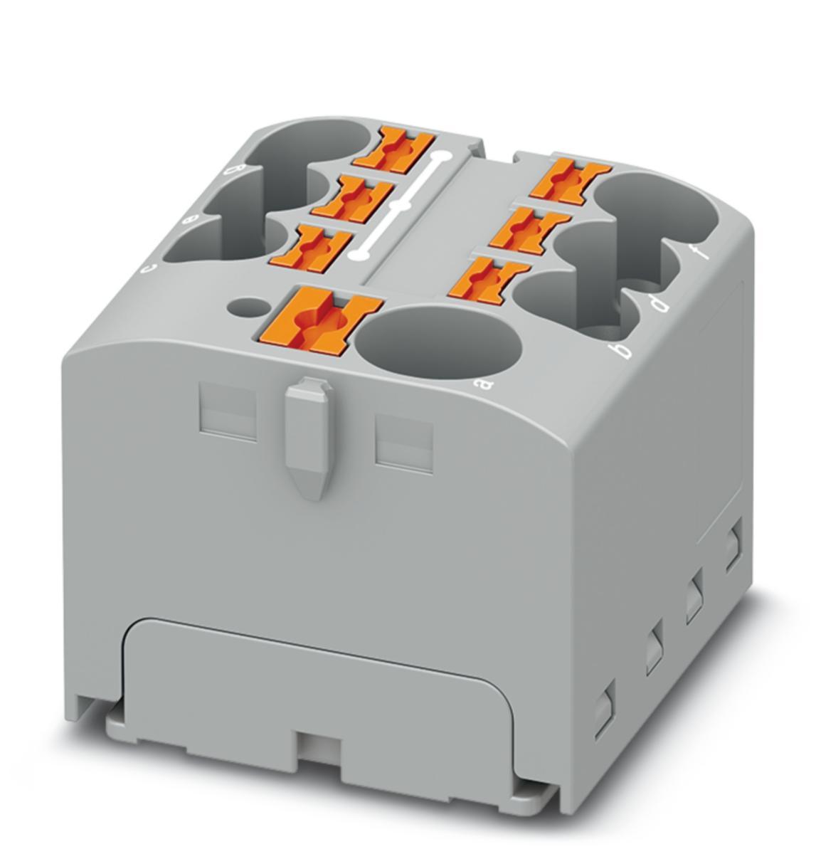 Fördelningsplint PTFIX 4 mm² med 10 mm² matning - FÖRD PLINT PTFIX 10/6X4 GY PTFIX 10/6X4 GY