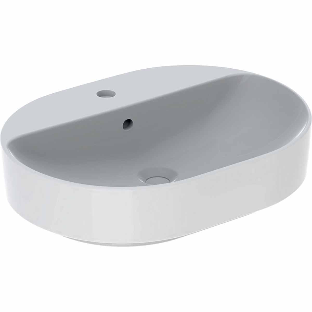Tvättställ VariForm elliptiskt, Geberit - GEBERIT VARIFORM TVÄTTSTÄLL ELLIPTISKT.B=60.T=45.VIT/KT MH