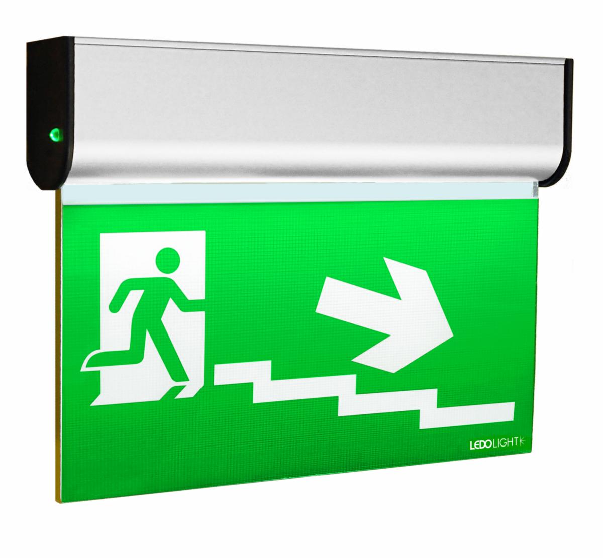 Hänvisningsarmatur LedoNomic 25m - NÖDBE 25M KOMPL TRAPP AL LEDONOMIC