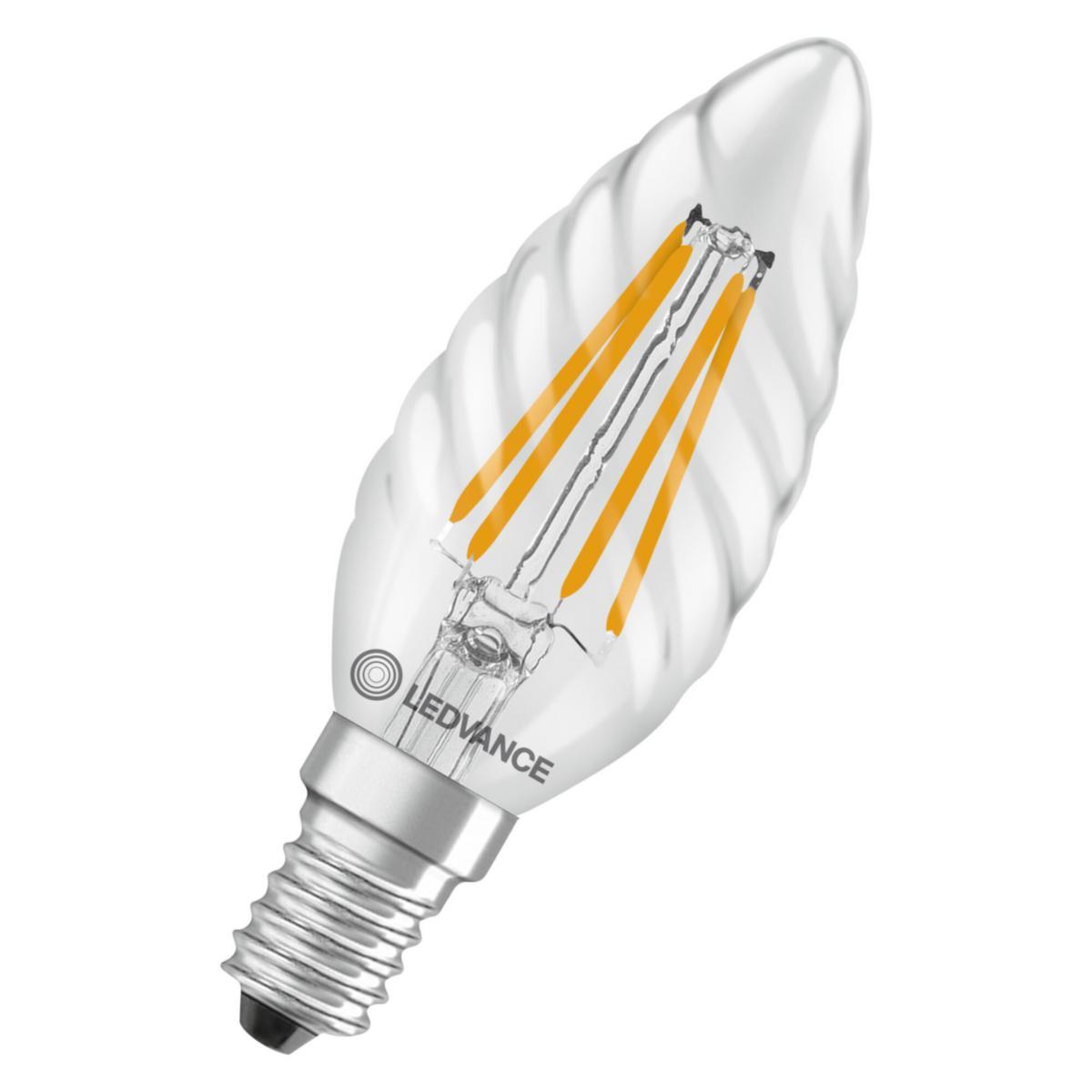 LED-lampa Performance, Kron, böjd topp - LED P KRON BW 40 KLAR 827 E14 4099854466663