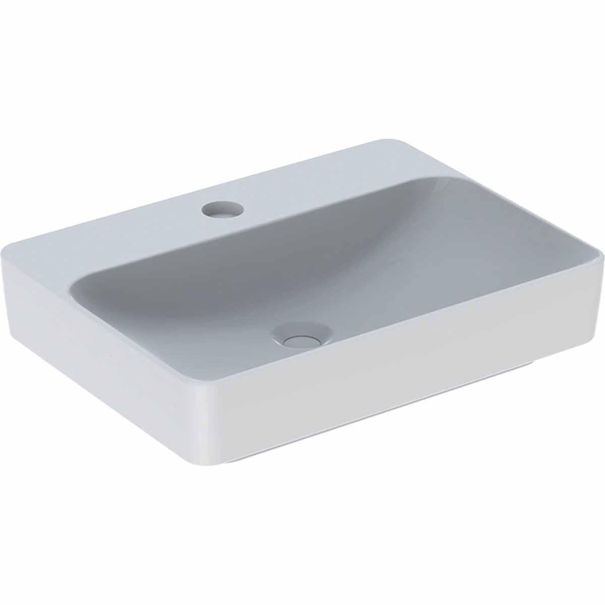 Washbasin VariForm for countertop square, Geberit - GEBERIT VARIFORM WASHBASIN REKT.B=60.T=45.VIT/KT MH. UB