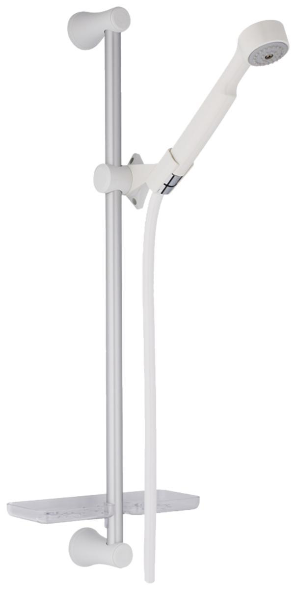 Duschset Sarona med handdusch och tvålhylla , FMM - DUSCHANORDNING FMM 3420-1720 VIT MED ALUMINIUMSTÅNG