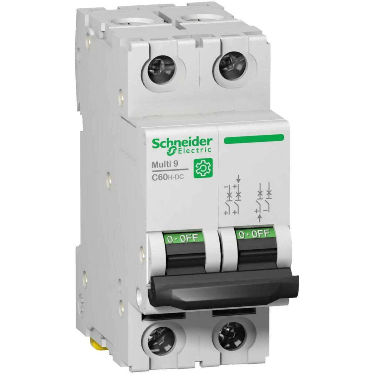 Minibrytare C60H-DC UL1077 2-pol C - MINIBR M9 C60H-DC C40A 500V-DC M9U21240