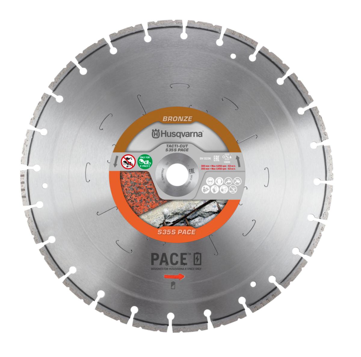 Diamond Blade Husqvarna T-Cut S35S - DIAMOND BLADE HUSQVARNA T-CUT PACE-BLADE, 350MM
