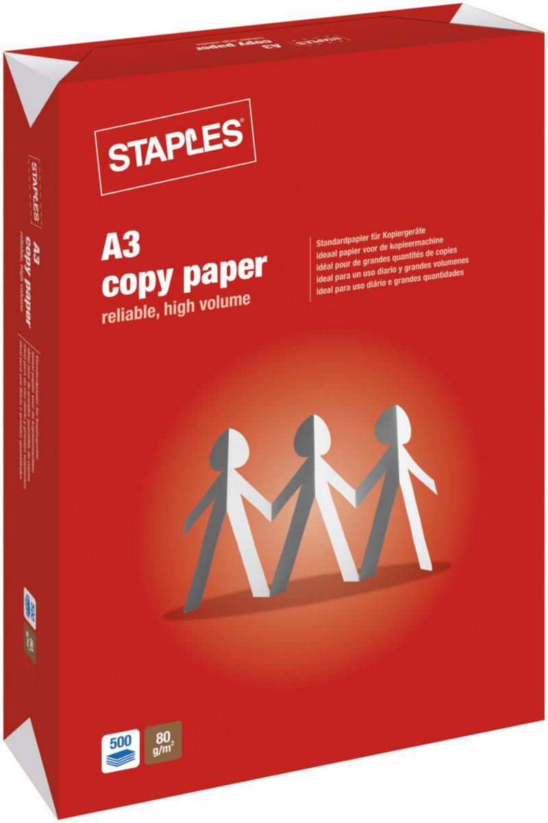 Kopieringspapper a3 80g ohål 500/fp staples kopieringsp...
