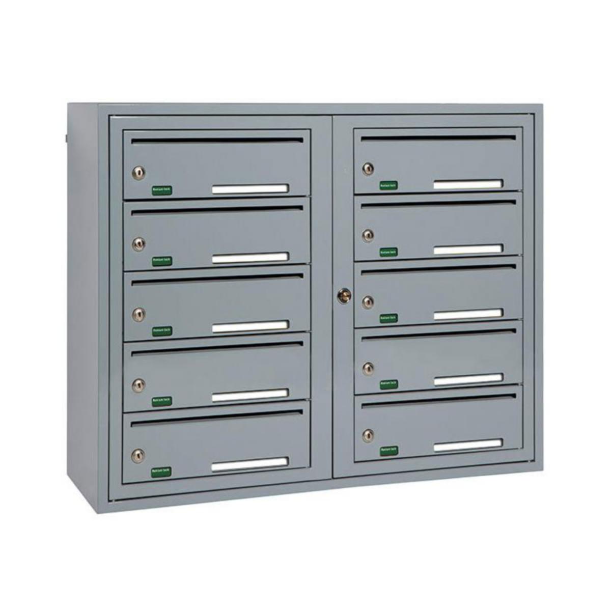 Fastighetsbox Svenskboxen inomhus - SVENSKBOXEN INOMHUS 2X5 10 FACK - 955X740X310 - SILVER