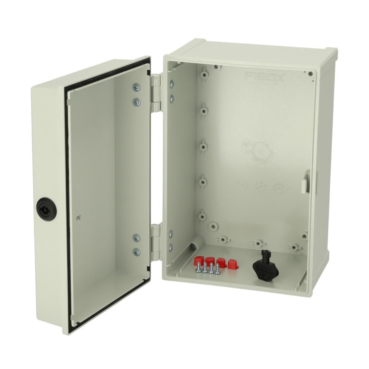 Väggskåp CAB PC, med lås och grå dörr - VÄGGSKÅP CAB PC 302018G3B