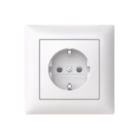 Wall outlet 1-way with frame Saga