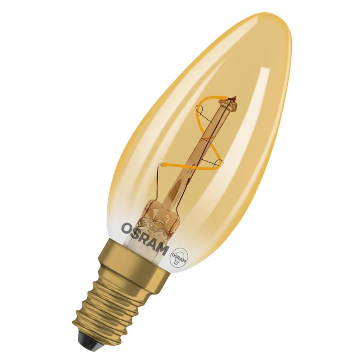 LED-lampa Kron filament Vintage 1906 - LED KRON GULD 822 E14 4099854551888