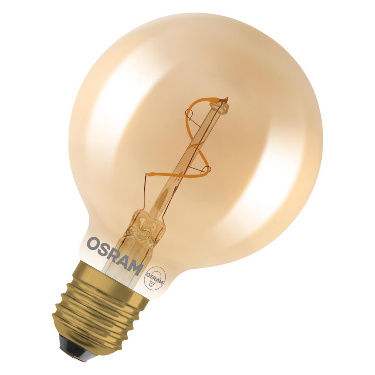 LED-lampa Glob Vintage 1906, ej dimbar - LED GLOB80 GULD 822 E27 4099854551925