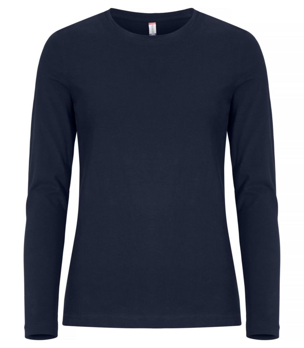T-shirt långärm Clique 029359 Dam - T-SHIRT LÅNGÄRM CLIQUE DAM MARIN STL XXL