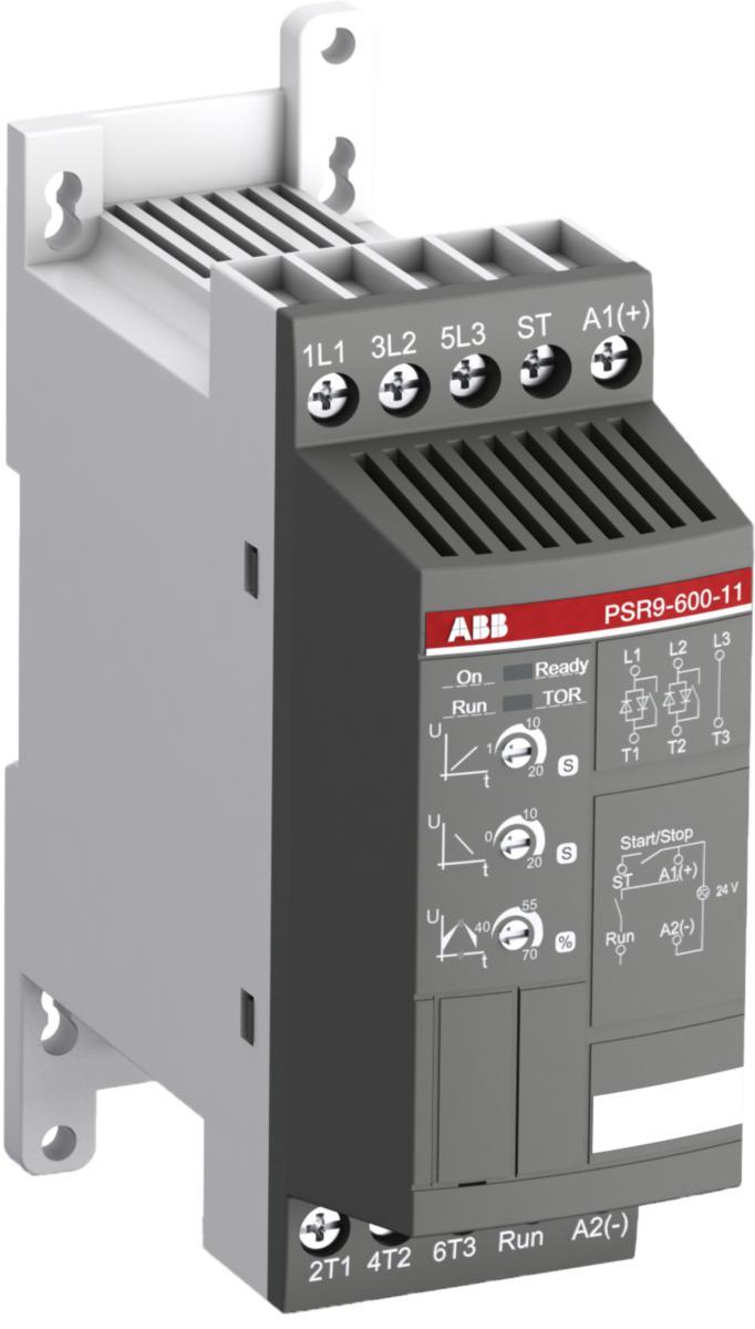 Mjukstarter PSR3-PSR105 för 208-600V AC 24VAC/DC - MJUKSTARTARE PSR 4kW/400V 24V PSR9-600-11
