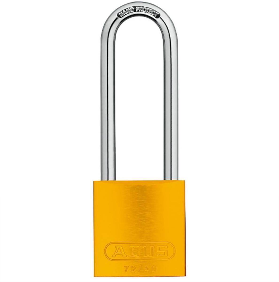 Hänglås ABUS 72/40 - HÄNGLÅS ABUS 72/40 HÖG BYGEL 75MM GUL